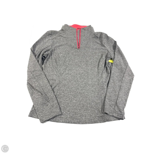 Athletic Top Long Sleeve Collar By Spyder In Grey, Size: M