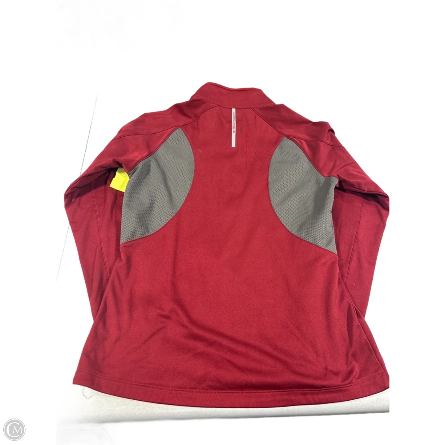 Athletic Top Long Sleeve Collar By Under Armour In Red, Size: L