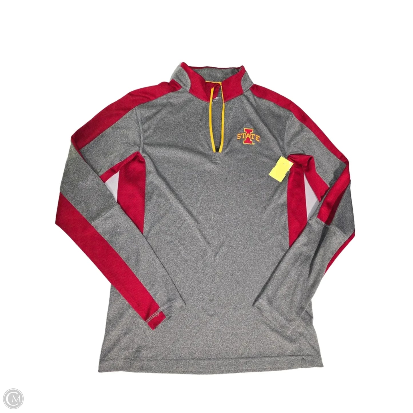 Athletic Top Long Sleeve Collar By Colosseum In Grey, Size: S