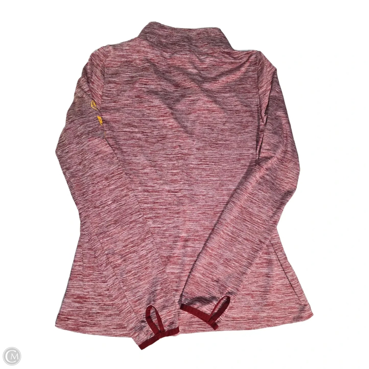 Athletic Top Long Sleeve Collar By Pink In Red, Size: L
