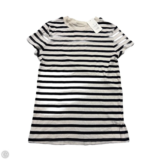 Top Short Sleeve By A New Day In Striped Pattern, Size: L