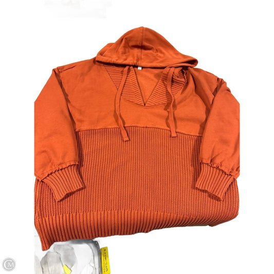 Sweatshirt Hoodie By Time And Tru In Orange, Size: L