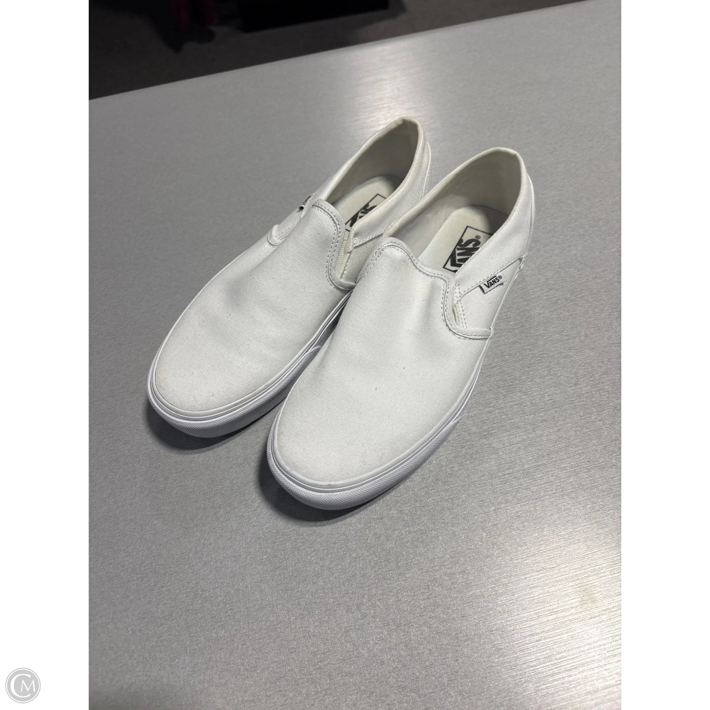 Shoes Flats By Vans In White, Size: 11