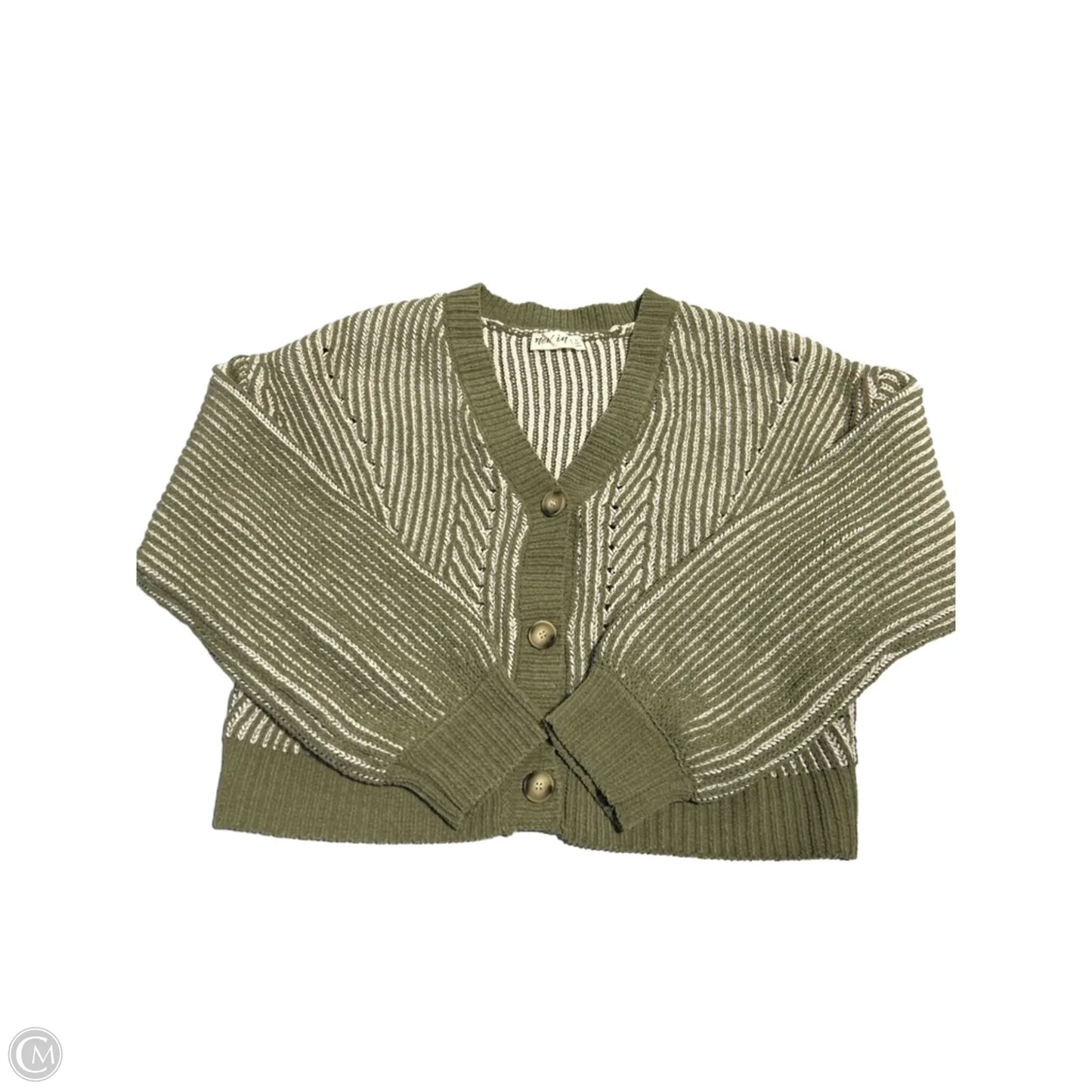 Sweater By New In In Green & White, Size: S