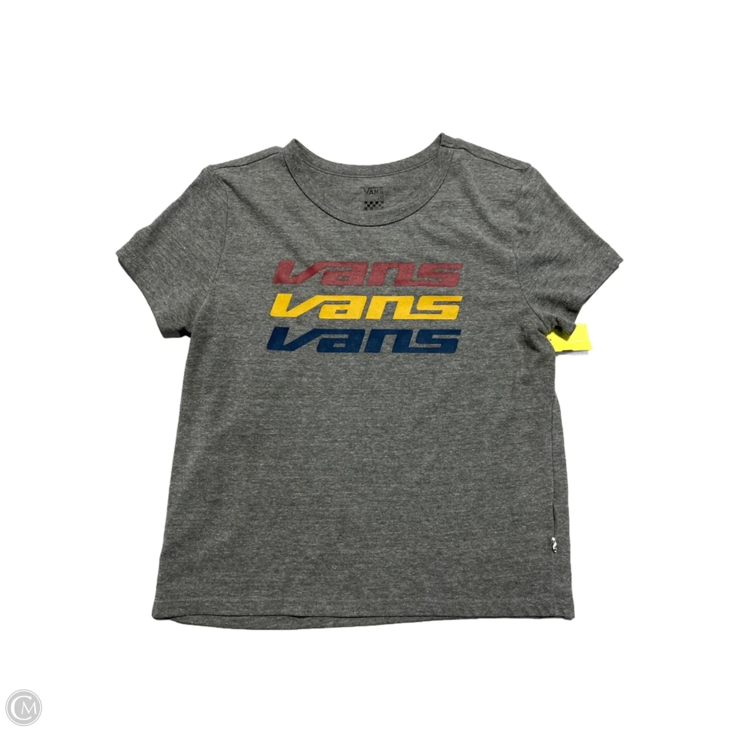 Top Short Sleeve By Vans In Grey, Size: M