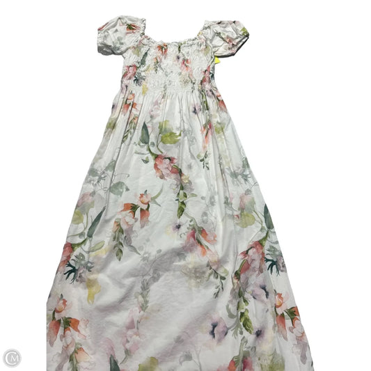 Dress Casual Short By H&m In Floral Print, Size: M