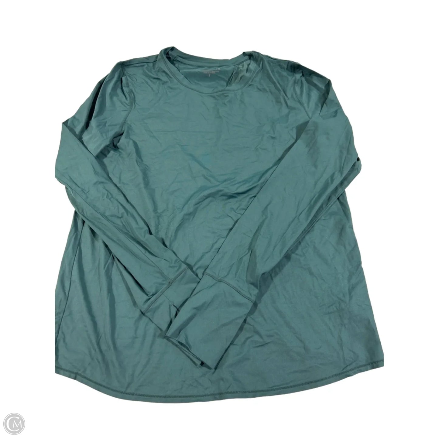 Athletic Top Long Sleeve Collar By Athleta In Green, Size: S