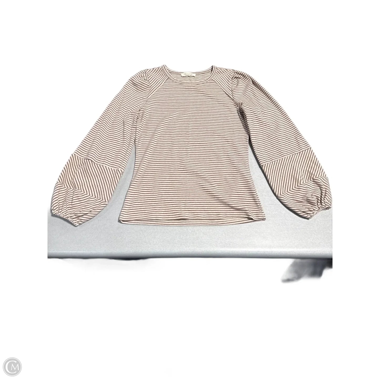 Top Long Sleeve By Doe & Rae In Striped Pattern, Size: S