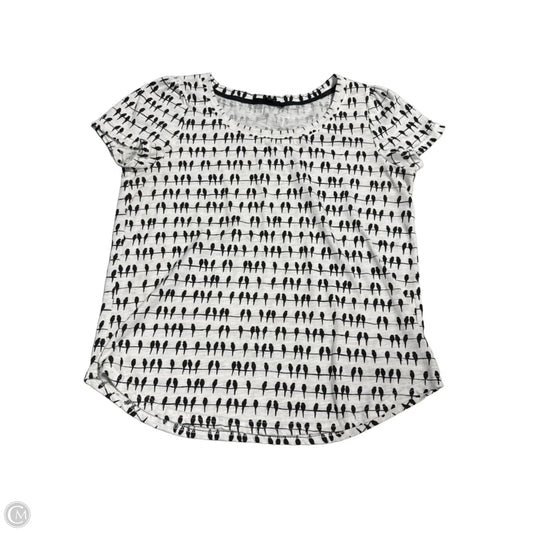 Top Short Sleeve By Jane And Delancey In Black & White, Size: S