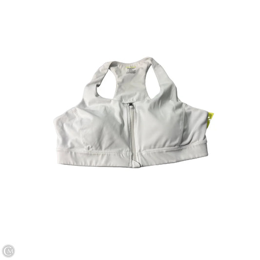 Athletic Bra By Tek Gear In White, Size: Xxl