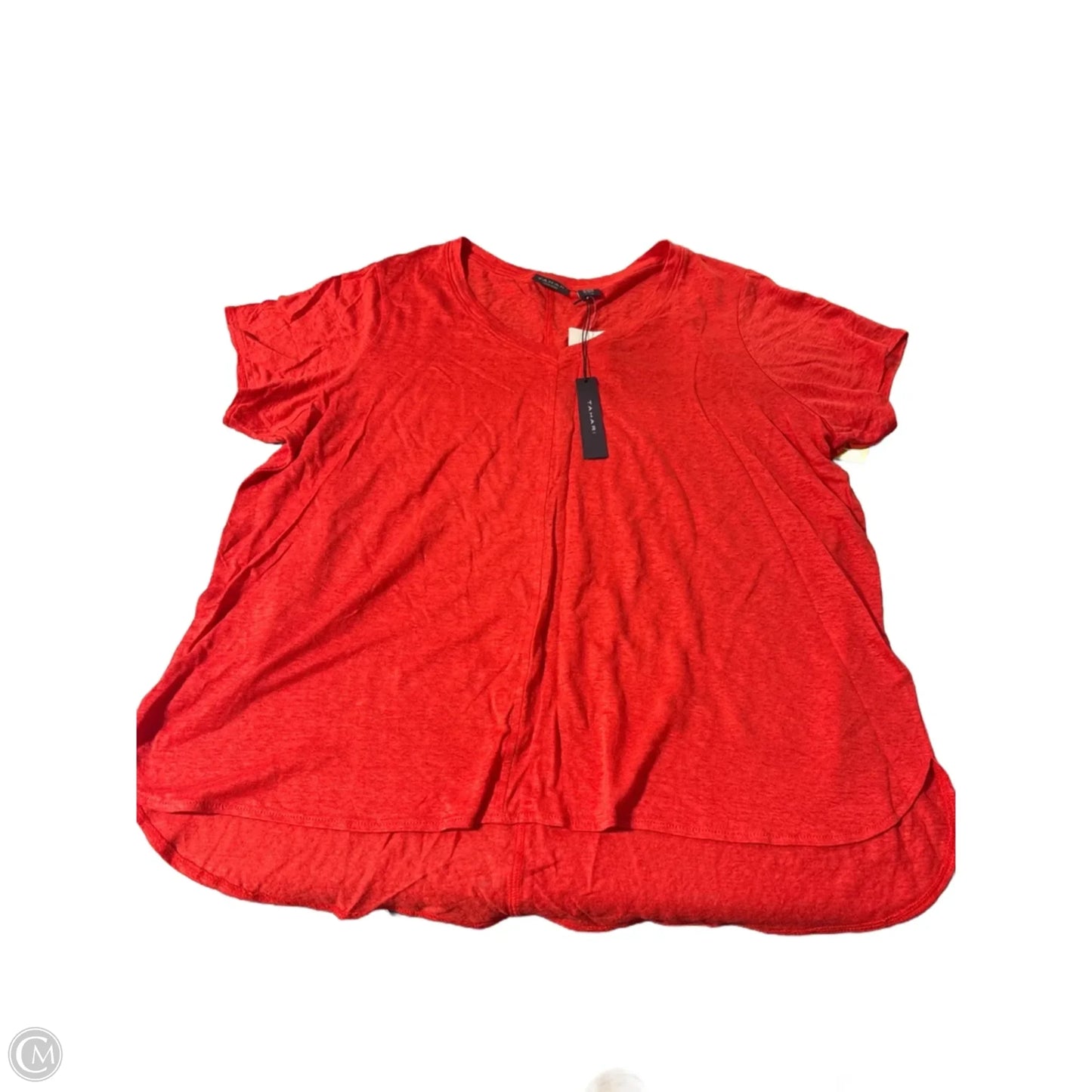 Top Short Sleeve By Tahari In Orange, Size: 3x