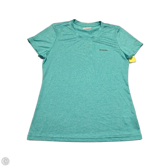Athletic Top Short Sleeve By Columbia In Green, Size: M