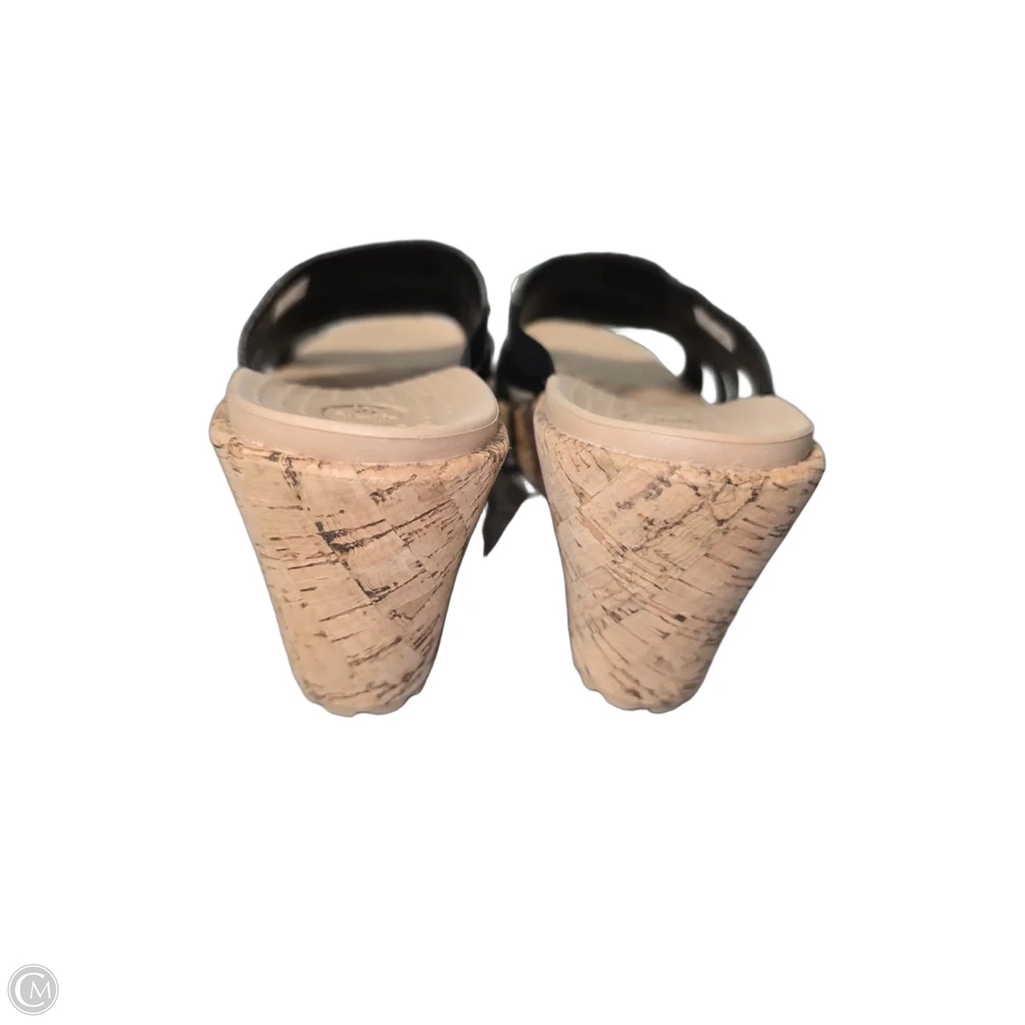 Shoes Heels Wedge By Crocs In Black, Size: 8