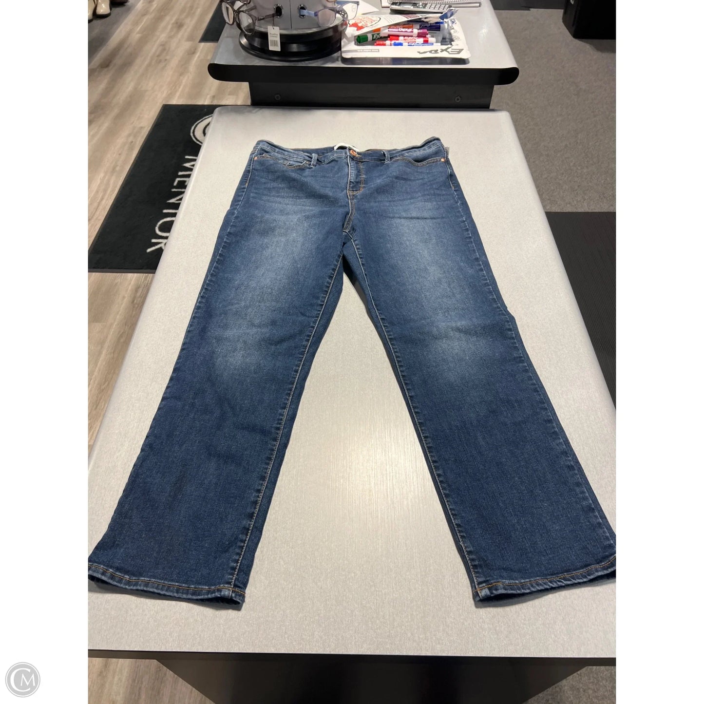 Jeans Straight By Ella Moss In Blue, Size: 14