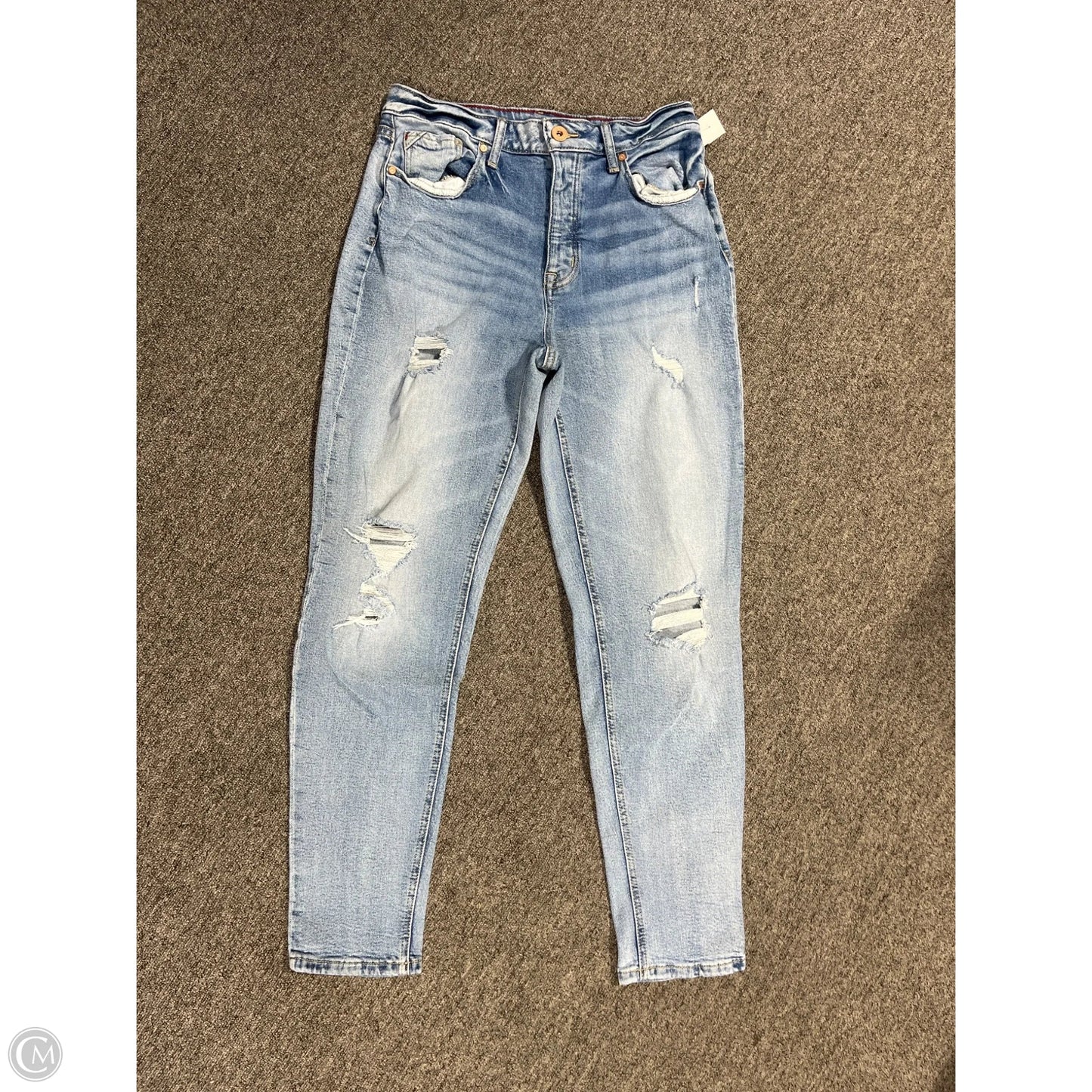 Jeans Straight By Edgely In Blue, Size: 12