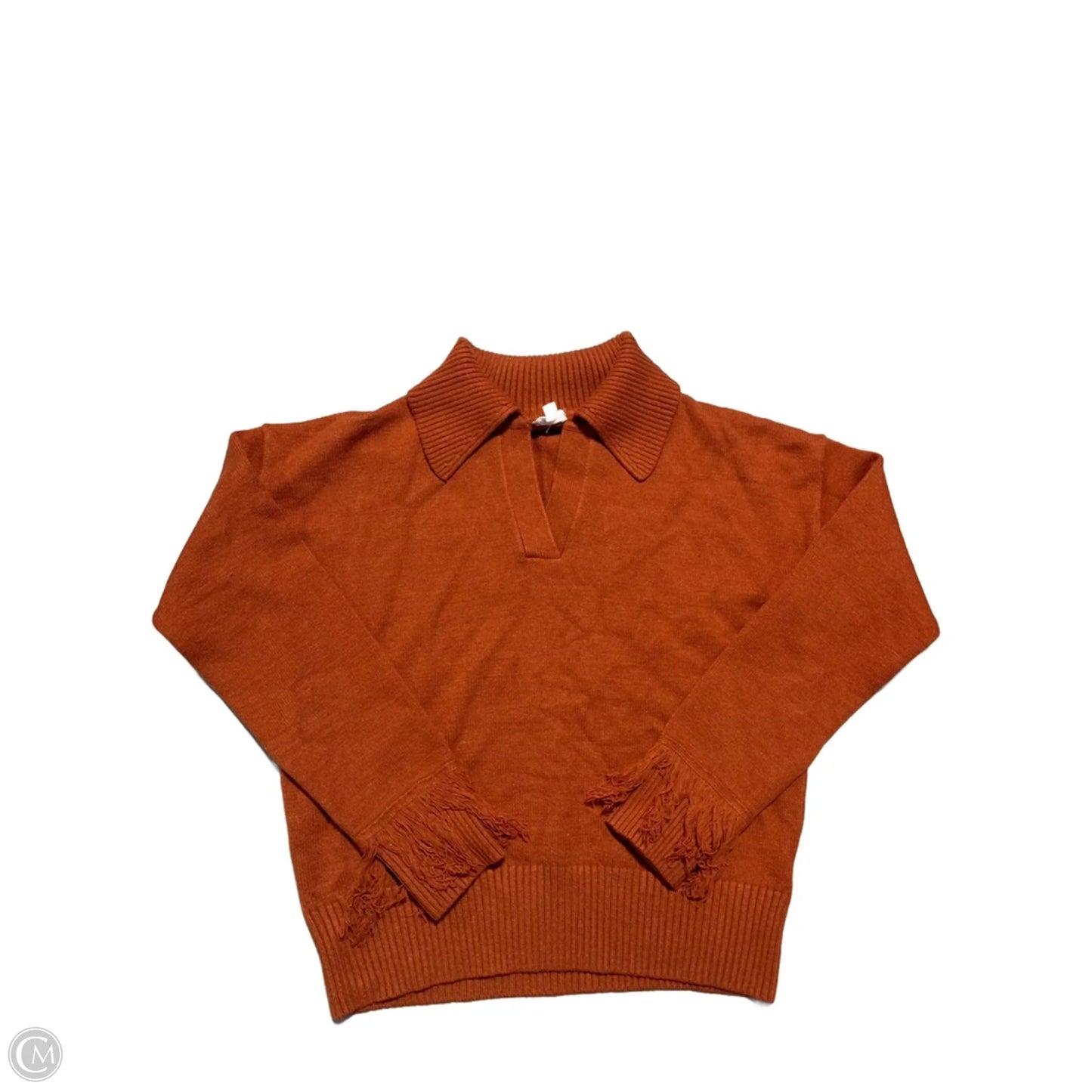 Sweatshirt Collar By Hem & Thread In Orange, Size: M