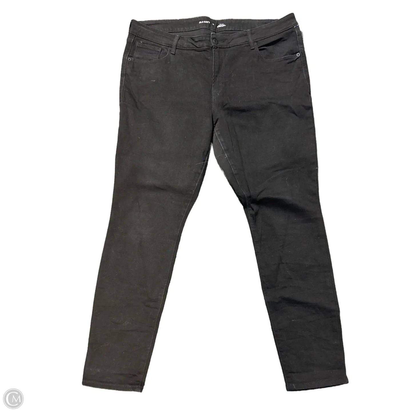 Jeans Skinny By Old Navy In Black Denim, Size: 16