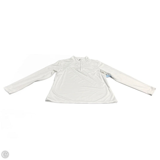 Athletic Top Long Sleeve Collar By Tail In White, Size: L