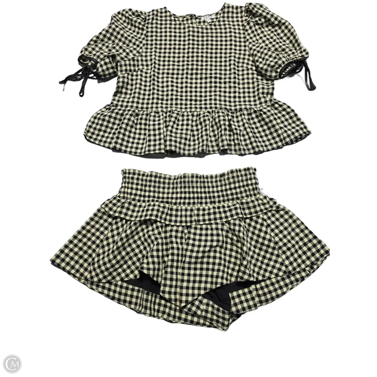 Shorts Set By Tcec In Checkered Pattern, Size: L