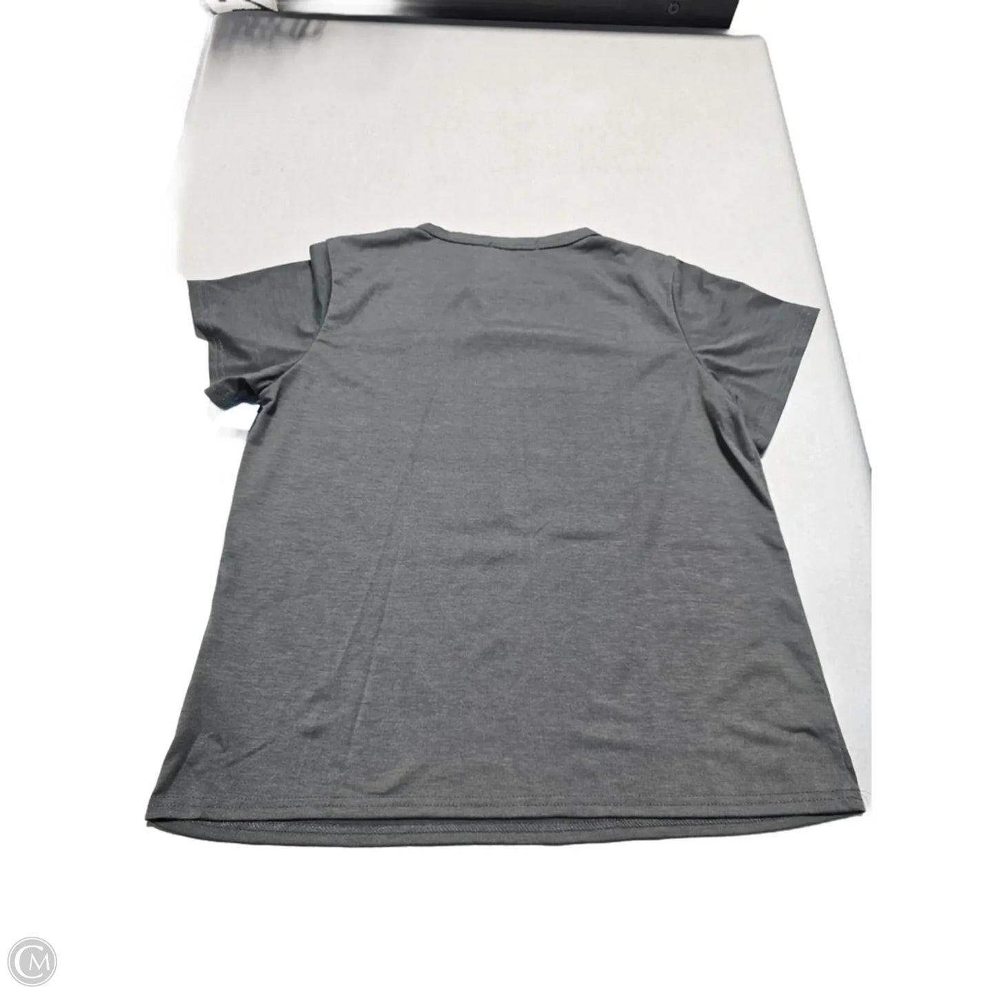 Top Short Sleeve By Misslook In Grey, Size: L