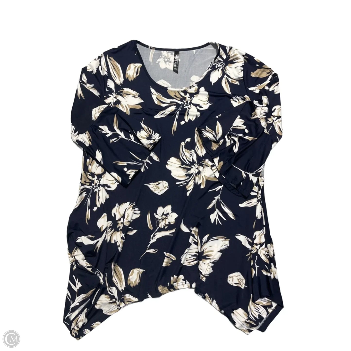 Top Long Sleeve By White Mark In Floral Print, Size: 3x