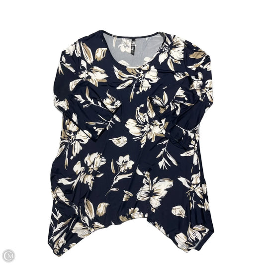 Top Long Sleeve By White Mark In Floral Print, Size: 3x