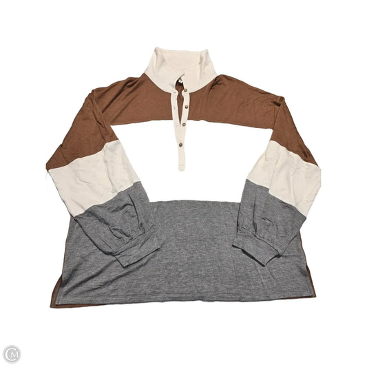 Top Long Sleeve By Maurices In Striped Pattern, Size: Xl