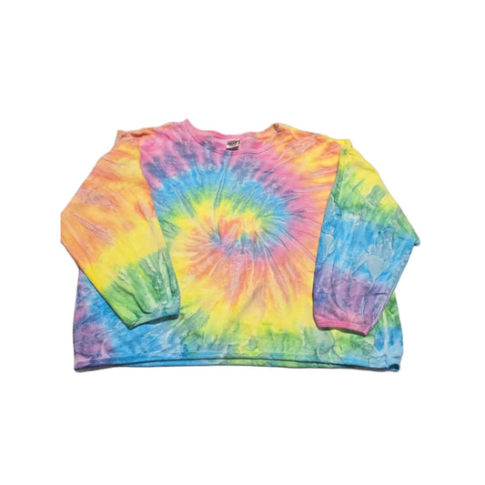Top Long Sleeve By Common Threads In Tie Dye Print, Size: L