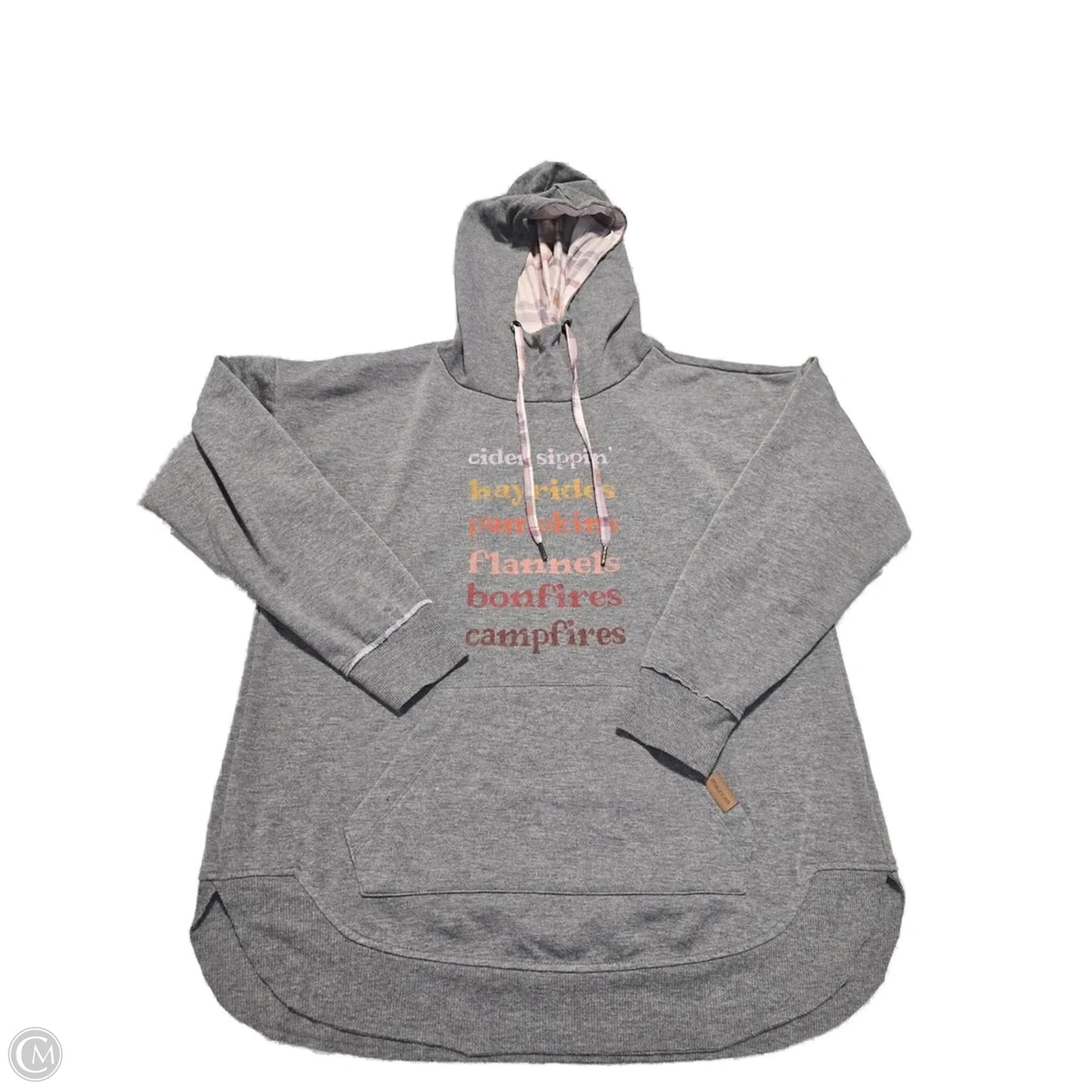Sweatshirt Hoodie By Maurices In Grey, Size: M