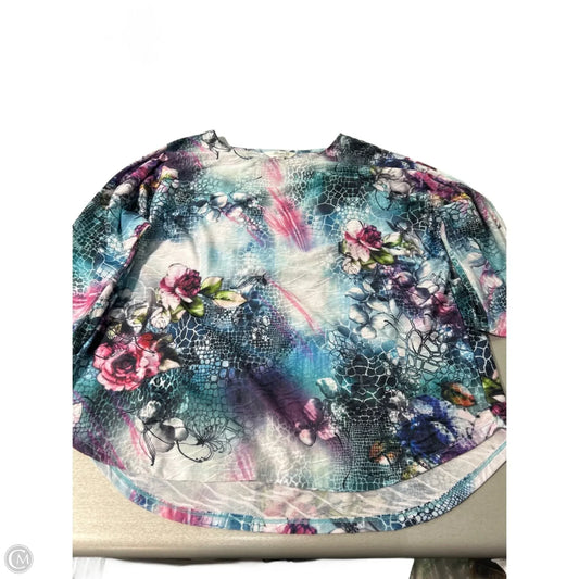 Top 3/4 Sleeve By Cmc In Floral Print, Size: 1x