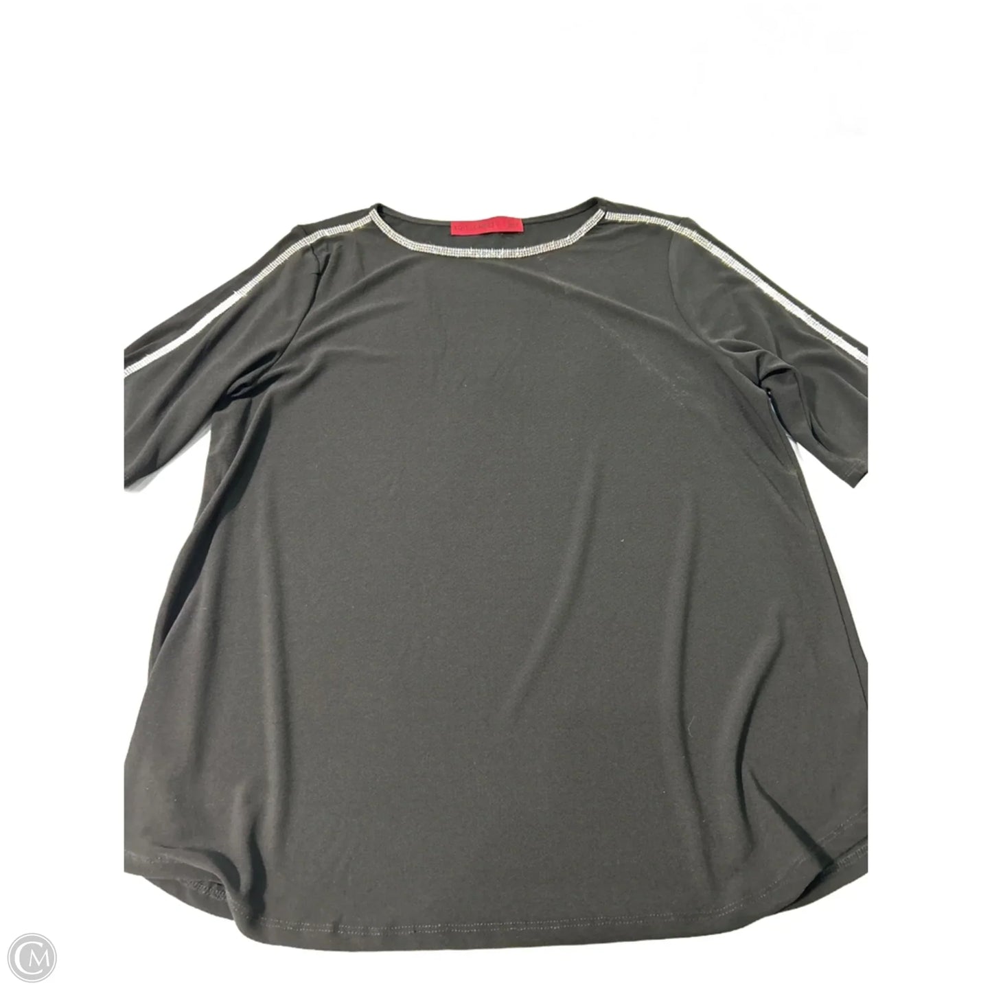 Top Short Sleeve By Love Scarlett In Black, Size: L