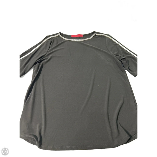 Top Short Sleeve By Love Scarlett In Black, Size: L