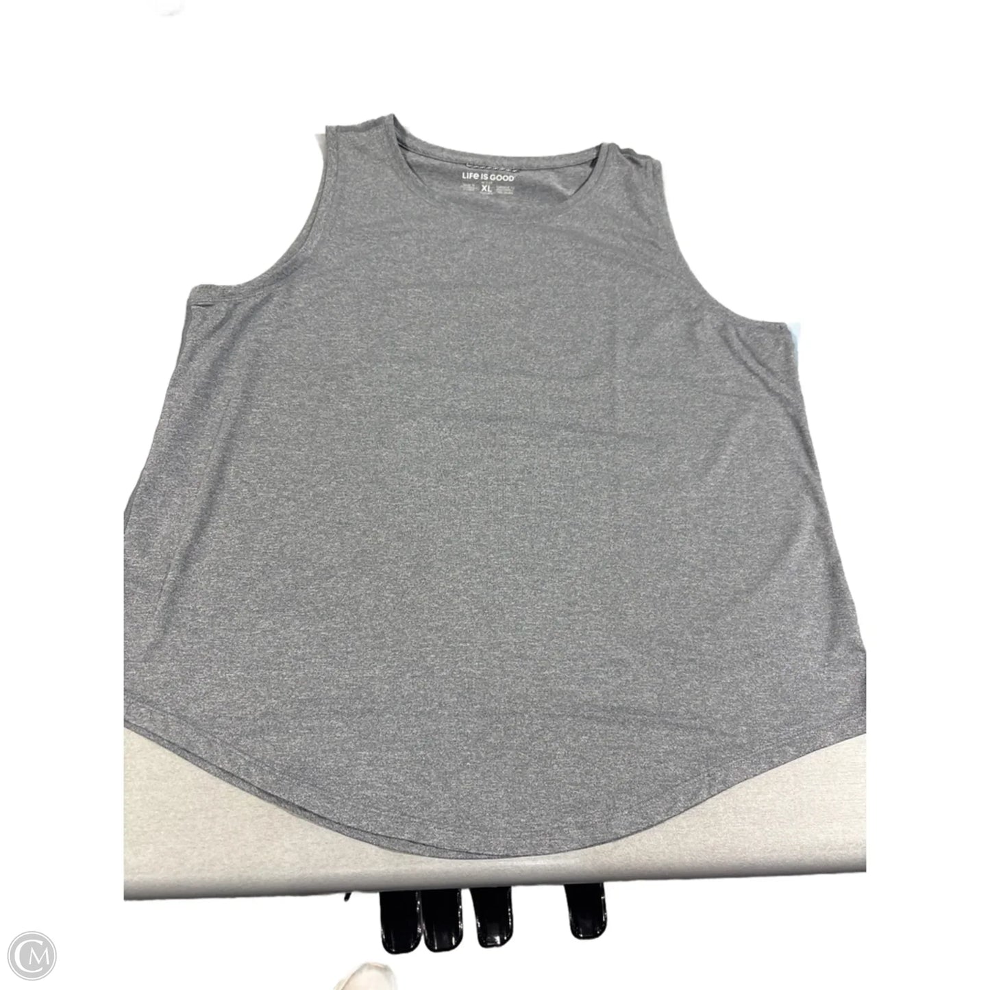 Athletic Tank Top By Life Is Good In Grey, Size: Xl