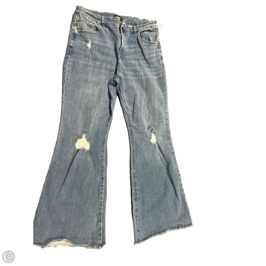 Jeans Boot Cut By Express In Blue Denim, Size: L