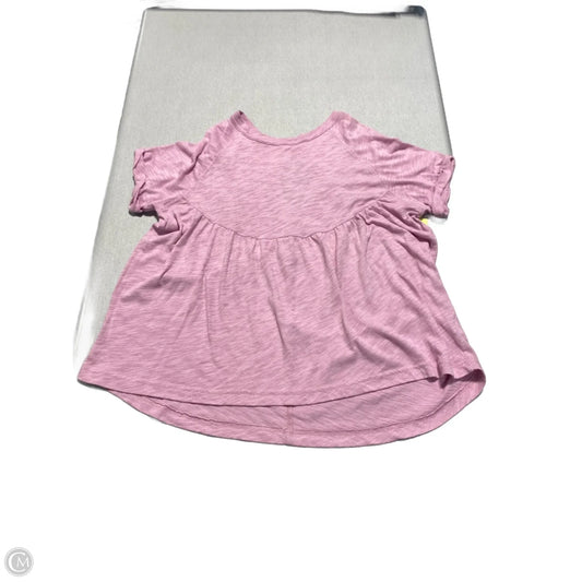 Top Short Sleeve By American Eagle In Pink, Size: S