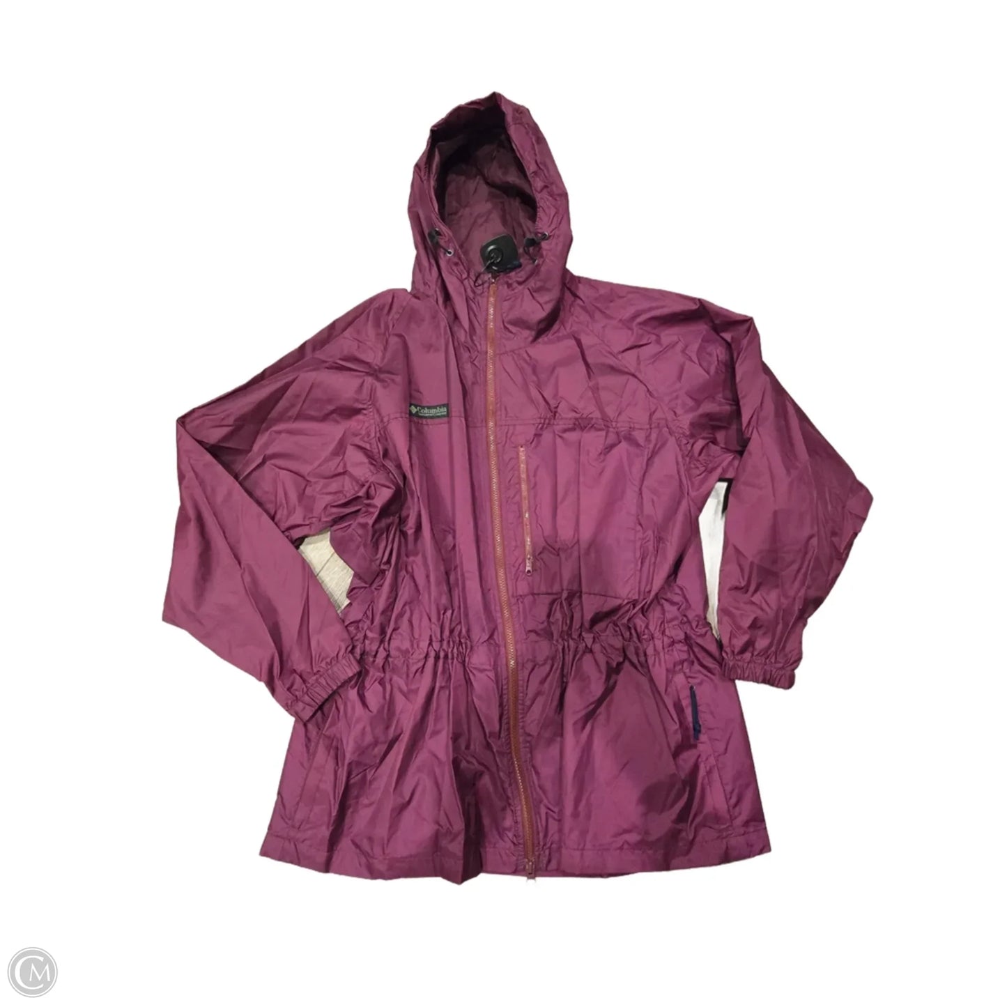 Jacket Windbreaker By Columbia In Maroon, Size: L