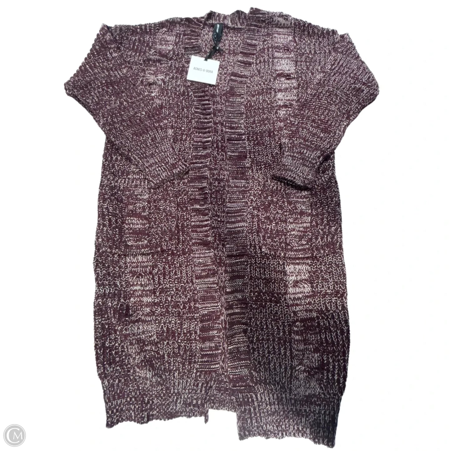 Cardigan By Agnes & Dora In Maroon, Size: S