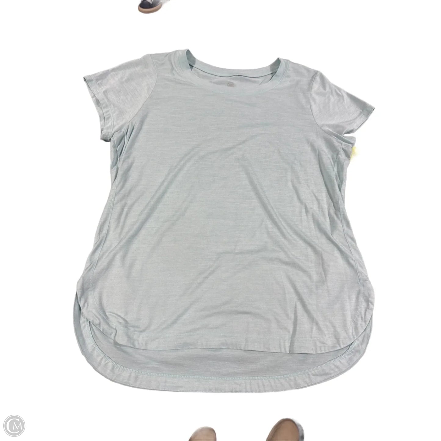 Athletic Top Short Sleeve By Gaiam In Blue, Size: L