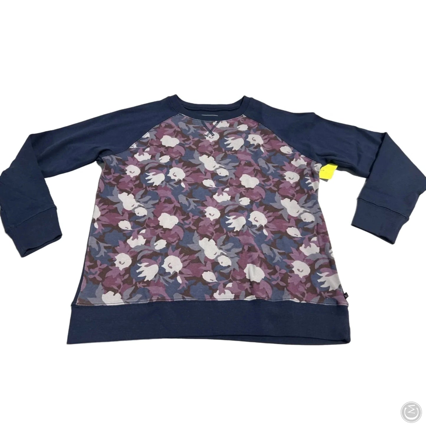 Sweatshirt Crewneck By Eddie Bauer In Floral Print, Size: L