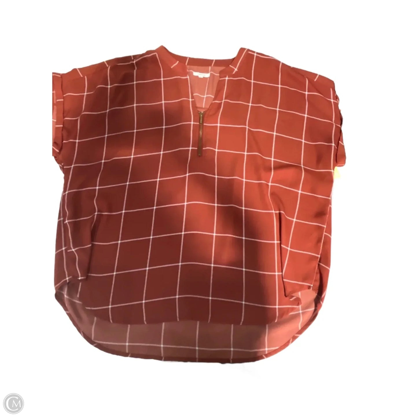 Top Sleeveless By Maurices In Checkered Pattern, Size: Xxl