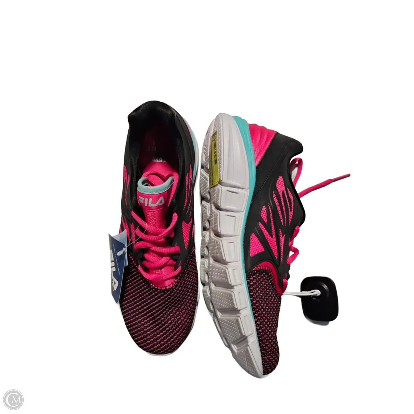 Shoes Sneakers By Fila In Black & Pink, Size: 9