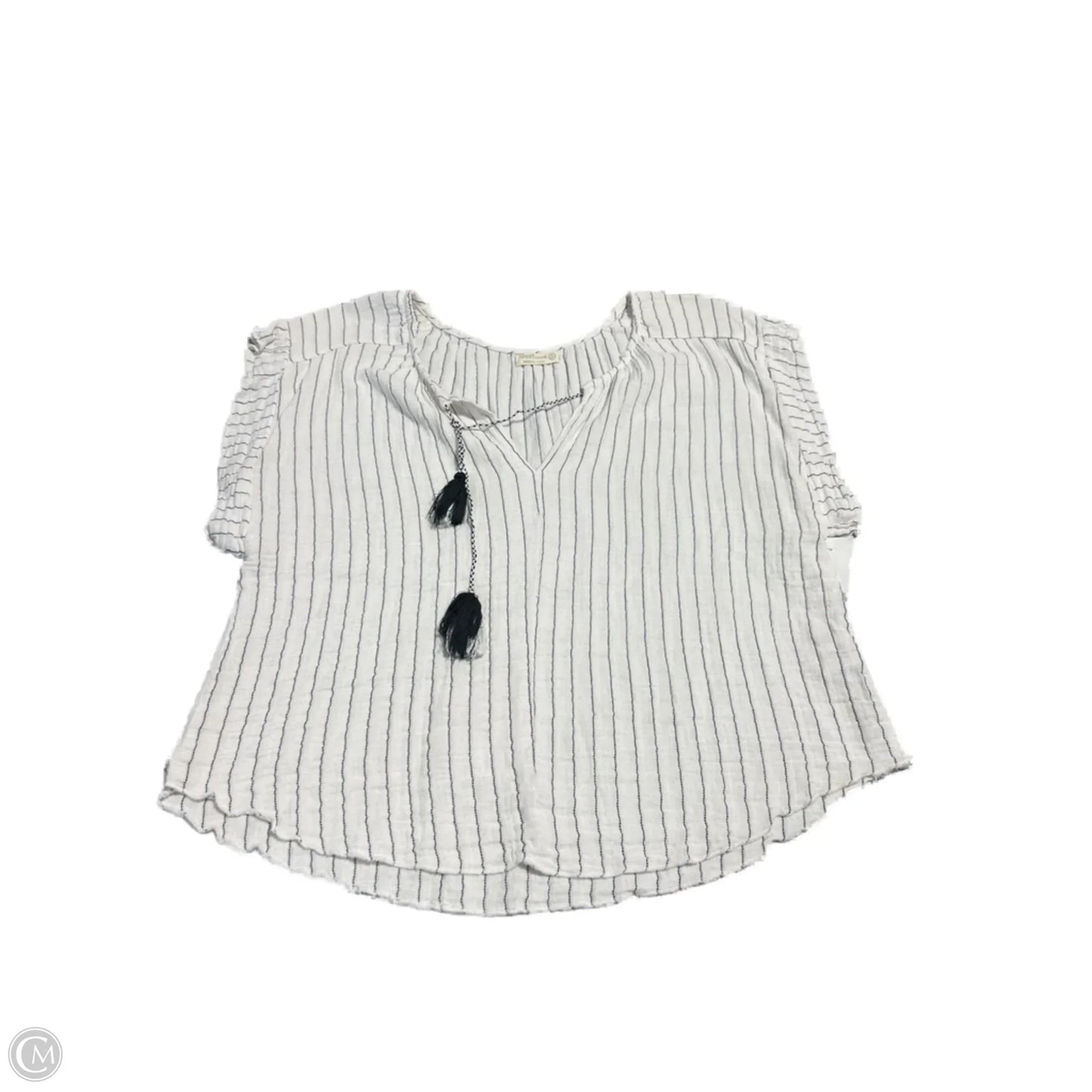 Top Short Sleeve By Just Living In Striped Pattern, Size: S