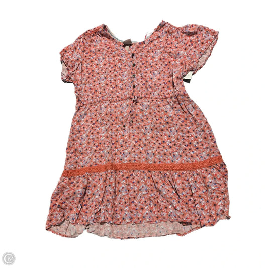 Dress Casual Short By Knox Rose In Floral Print, Size: L