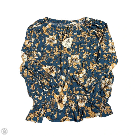 Top Long Sleeve By Easel In Floral Print, Size: M