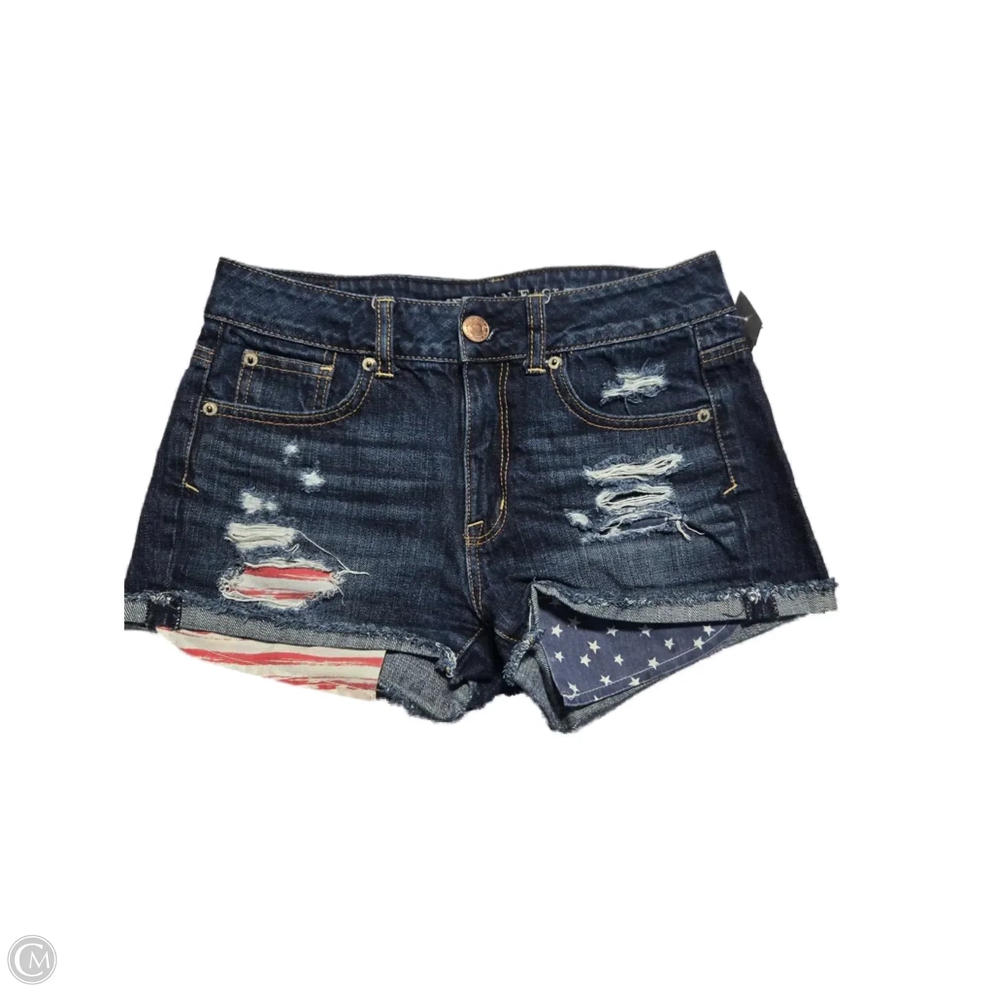 Shorts By American Eagle In Blue Denim, Size: 2