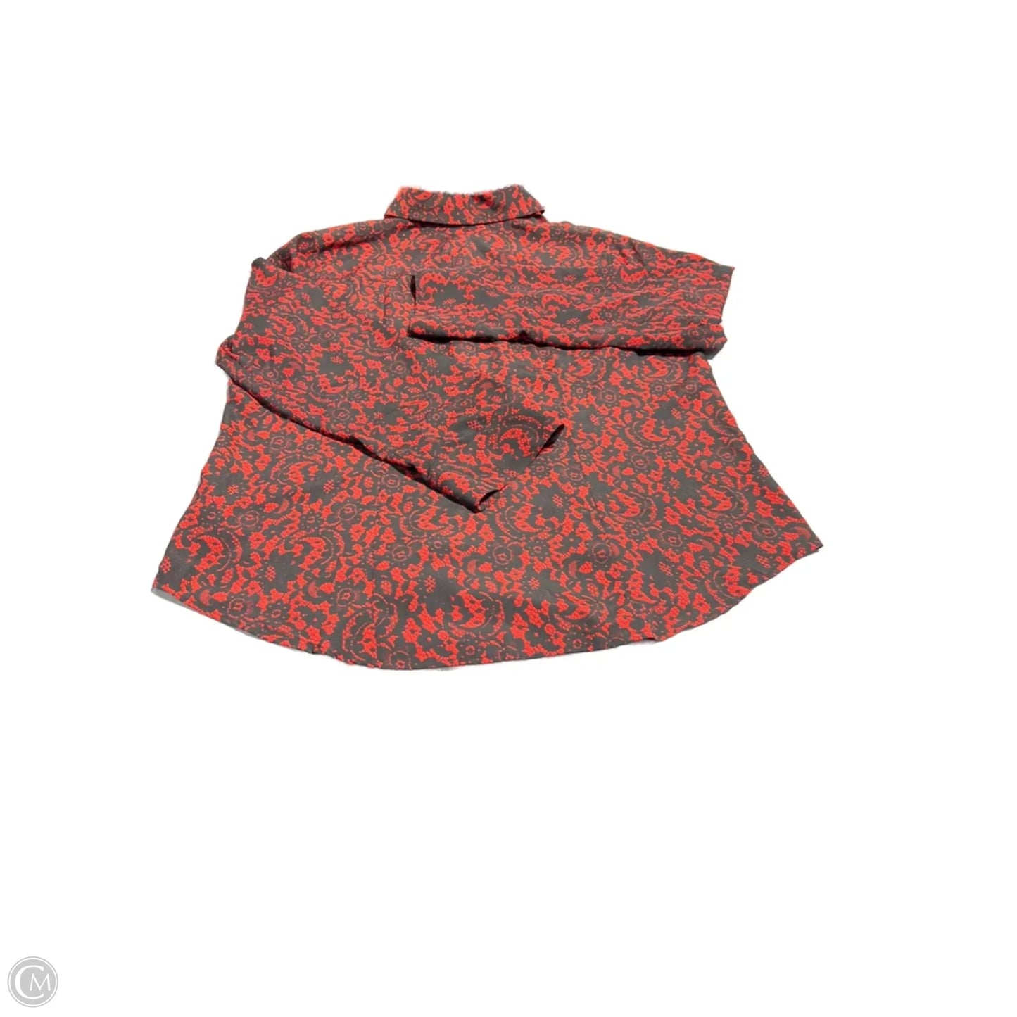 Top Long Sleeve Designer By Michael Kors In Black & Red, Size: 0x