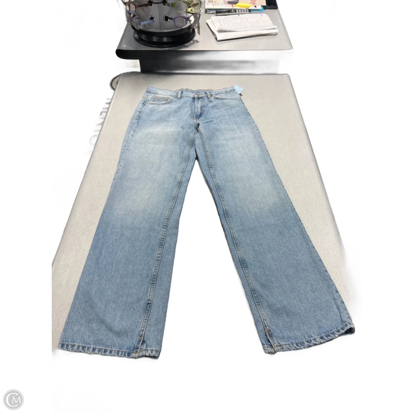 Jeans Straight By Zara In Blue Denim, Size: 2