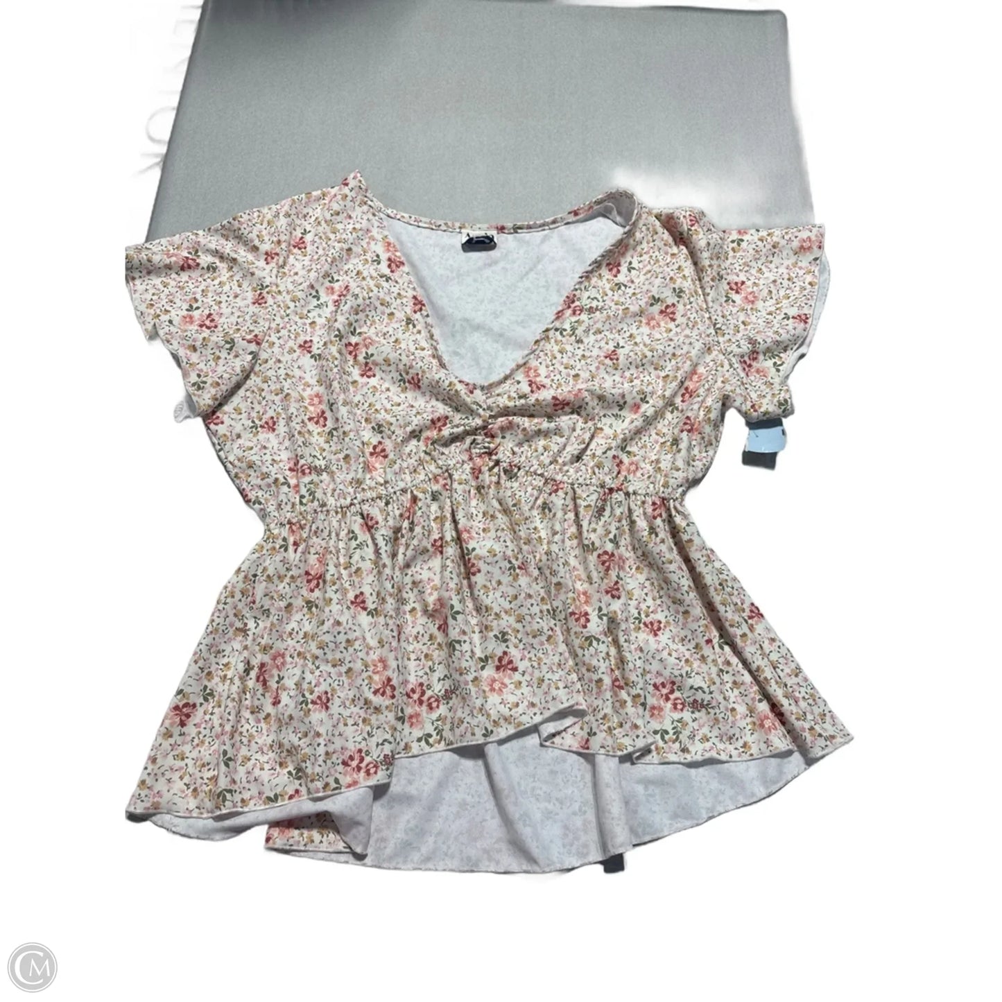 Top Short Sleeve By Arula In Floral Print, Size: 1x