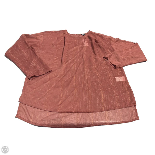 Blouse Long Sleeve By Express In Maroon, Size: L