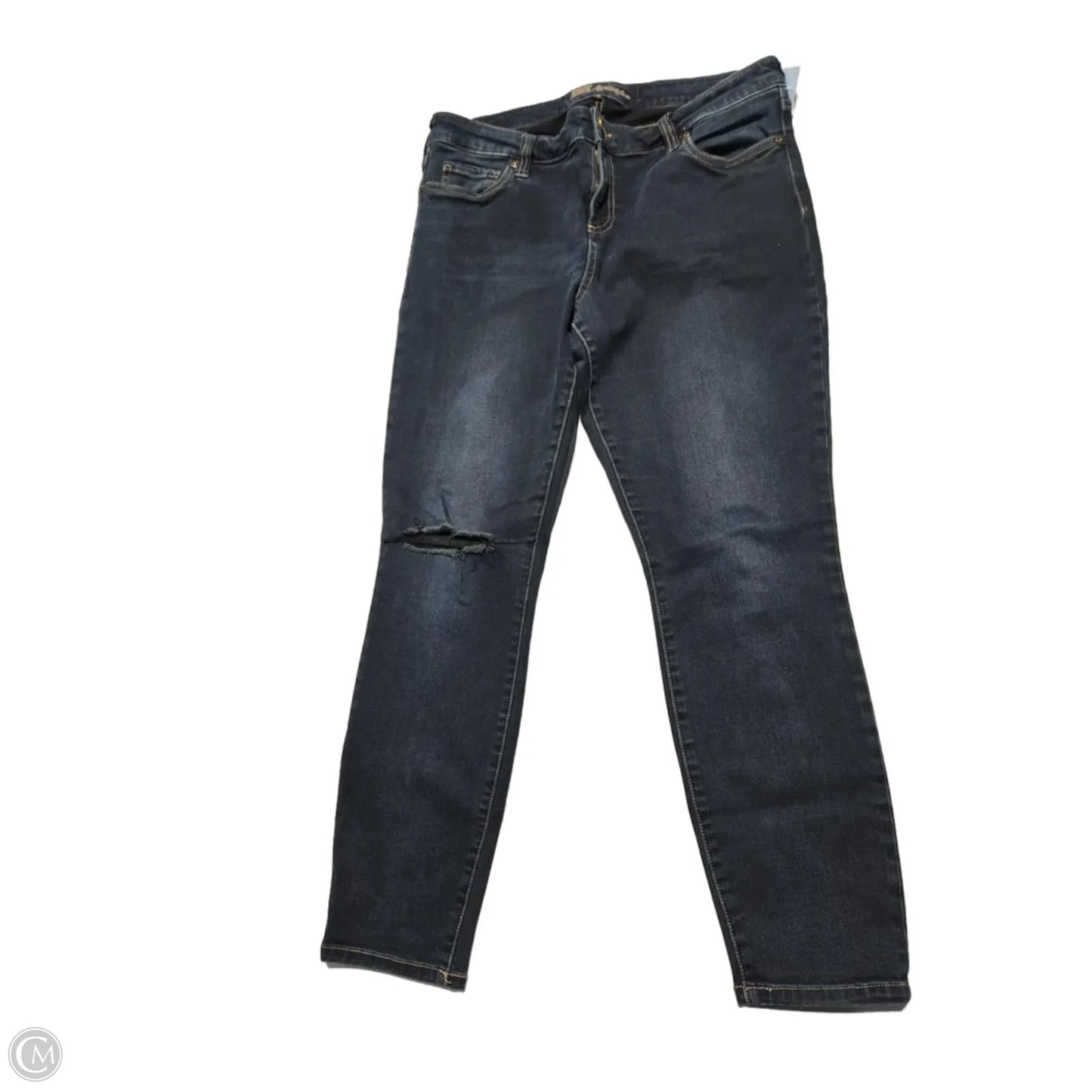 Jeans Straight By Kut In Blue Denim, Size: 14